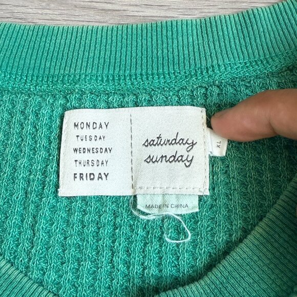 Anthropologie Saturday Sunday Aliana Waffle Pullover - Picture 3 of 9